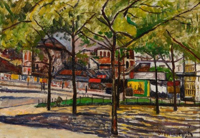 Vue d'un jardin parisien